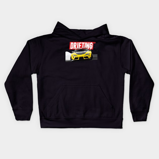 MK5 GR SUPRA TURBO A91 turbo drifting sideways fredric aasbø Kids Hoodie by cowtown_cowboy